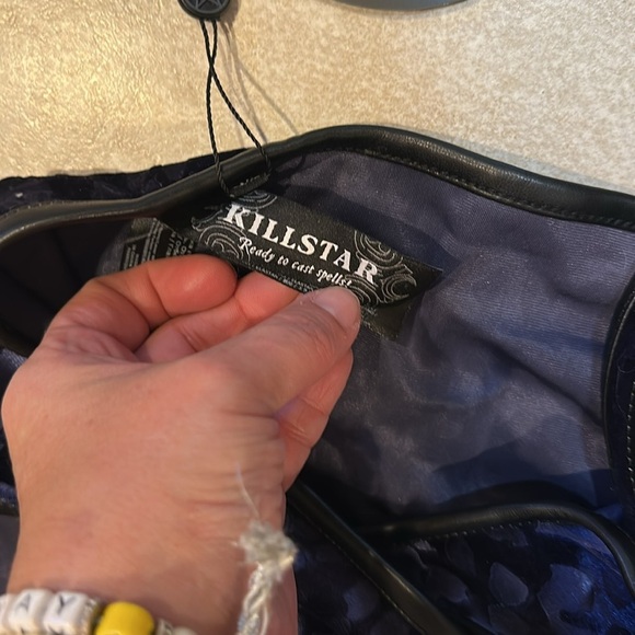 NWT! Killstar Barbarella Halter Bodysuit Plum 3X Velvet Leopard Cutout - Picture 8 of 10